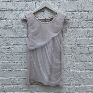 Ann Taylor cream dreamy sleeveless top sz M EUC